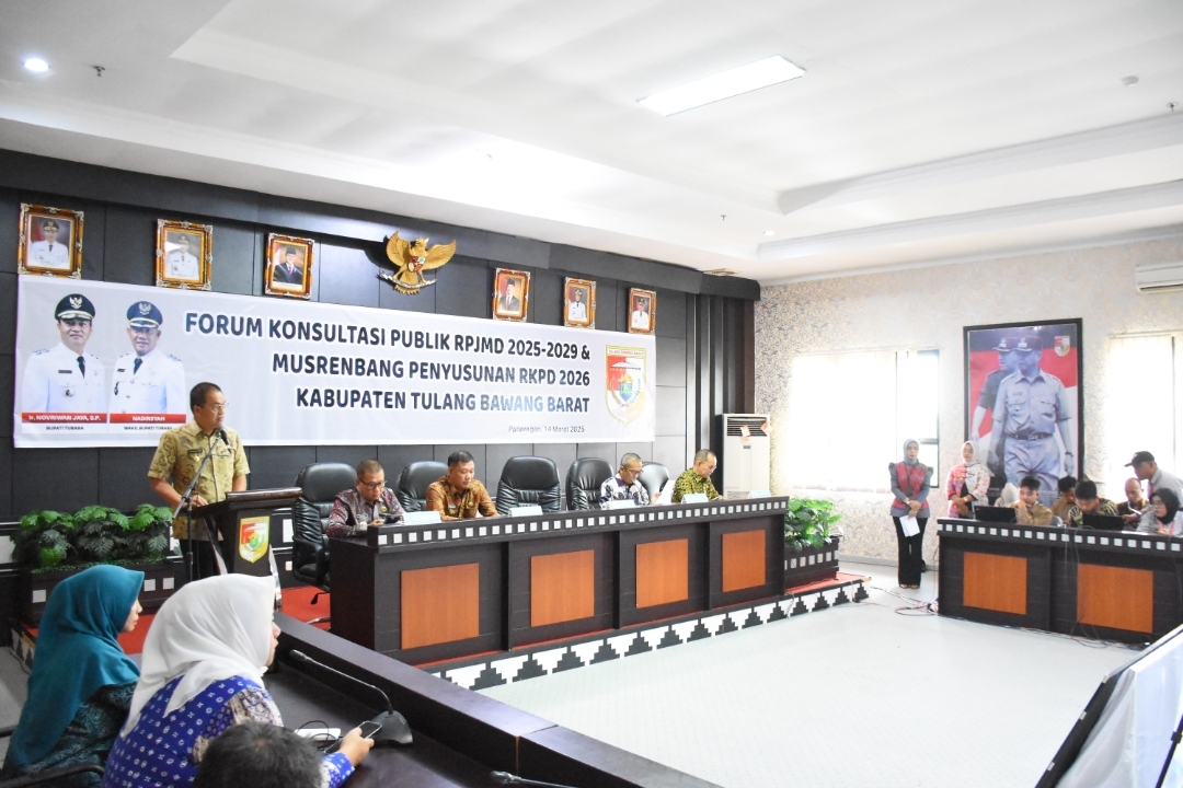 Bupati Novriwan Sampaikan Visi Misi Prioritas Arah Pembangunan Tubaba Pada Forum RPJMD dan Musrenbang RKPD 2026